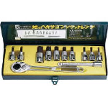 点击查看大图 旭金属工业ASH 套筒扳手 六角套筒组套 12.7□VX4000